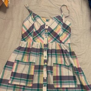 Pastel striped mini dress